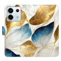 iSaprio flip pouzdro GoldBlue Leaves pro Xiaomi Redmi Note 13 Pro+ 5G