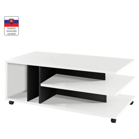 Tempo Kondela Konferenční stolek DASTI - bílá/černá + kupón KONDELA10 na okamžitou slevu 3% (kup