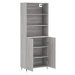 vidaXL Skříň highboard šedá sonoma 69,5 x 34 x 180 cm kompozitní dřevo