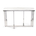 DekorStyle Konzolový stolek AMAGAT 120 cm stříbrný/bílý mramor