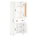 vidaXL Skříň highboard lesklá bílá 69,5 x 34 x 180 cm kompozitní dřevo