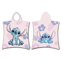 Světle růžové bavlněné dětské pončo Lilo and Stitch – Jerry Fabrics