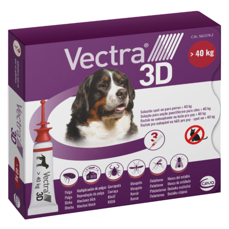 Vectra 3D spot-on pro psy XL (> 40 kg) 3 pipety