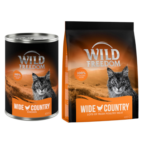 Wild Freedom 12 x 400 g + granule 400 g za skvělou cenu - Wide Country - kuře + Adult "Wide Coun
