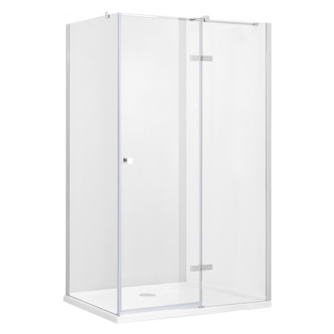 BESCO Obdélníkový sprchový kout PIXA 120 x 90 cm, bezrámový, zpevňující vzpěry, pravé dveře