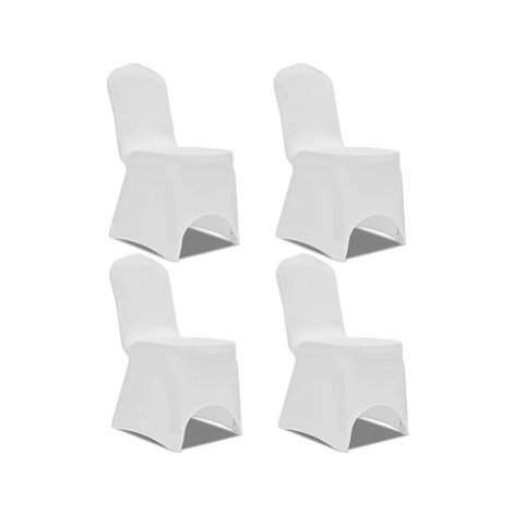 SHUMEE Potahy na židle, bílé - 4 ks v balení