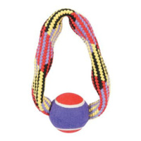 Hračka pes Tennis Ball rope kruh 23cm Zolux