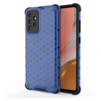 Honeycomb pancéřové pouzdro se silikonovým rámem pro Samsung Galaxy A72 / A72 5G blue