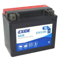 Baterie motocyklová 12V/10Ah EXIDE ETX12-BS