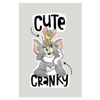 Umělecký tisk Tom a Jerry - Cute and Cranky, 26.7x40 cm
