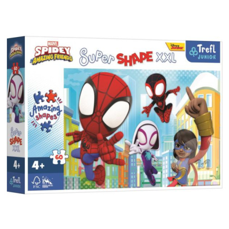 Trefl Puzzle Super Shape XXL Spidey a jeho úžasní přátelé 60 dílků