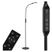 Briloner LED stojací lampa Office Remote, černá, stmívatelná, CCT