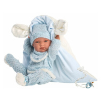 LLORENS - 73859 NEW BORN chlapeček - realistická panenka miminko s celovinylová tělem - 40cm