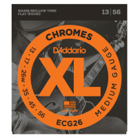 D'Addario ECG26 Chromes Flat Wound Medium 13-56