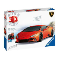 Puzzle 3D Lamborghini Huracán Evo oranžové 108 dílků
