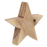 Dekoria Dekorace Wooden Star I 15x4x15 cm, 15x4x15 cm