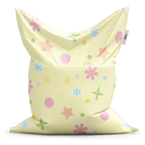 Sedací vak Classic Květiny na žluté - 150x100 cm