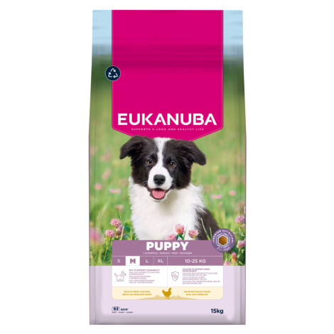 Eukanuba Premium Nutrition Puppy Medium Breed Chicken - výhodné balení: 2 x 15 kg