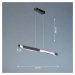 FISCHER & HONSEL Závěsné světlo LED Bridge, černá/niklová barva, délka 95 cm
