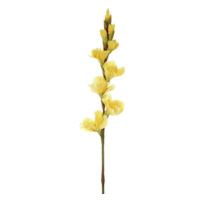 Umělá květina Gladiola 85 cm, žlutá