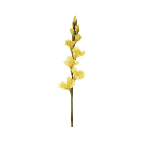 Umělá květina Gladiola 85 cm, žlutá Asko