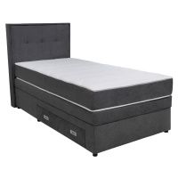 Hom`in POSTEL BOXSPRING cm, dřevo, textil, kompozitní dřevo, tmavě šedá