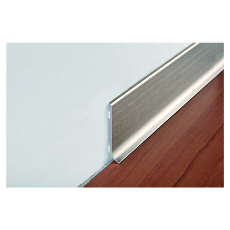 Soklová lišta Progress Profile hliník kartáčovaný lesklý stříbrná, délka 200 cm, výška 60 mm, BT