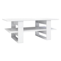Konferenční stolek bílý vysoký lesk 110 × 55 × 42 cm dřevotříska