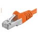 PREMIUMCORD Patch kabel CAT6a S-FTP, RJ45-RJ45, AWG 26/7 10m oranžová
