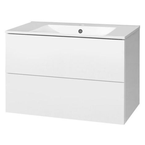 MEREO Aira, koupelnová skříňka s keramickym umyvadlem 81 cm, bílá CN711