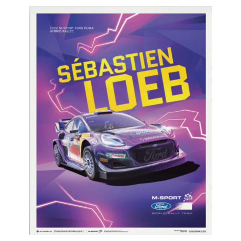 Umělecký tisk M-Sport - Ford Puma Hybrid Rally1 - Sébastien Loeb - 2022, (40 x 50 cm) Automobilist