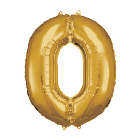 Zlatý foliový balónek 88cm - číslo 0 EPEE Czech