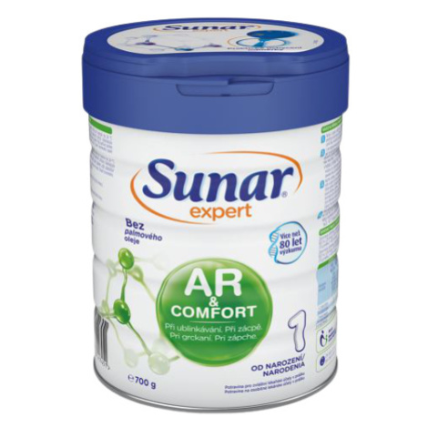 SUNAR Expert AR+Comfort 1 počáteční kojenecké mléko při ublinkávání, zácpě a kolikách 700 g