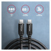 AXAGON kabel USB-C - USB-C, USB 2.0, PD 60W 3A, ALU, opletený, 1,5m, černá - BUCM-CM15AB