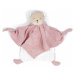 Textilní medvěd růžový Organic Cotton Doudou Bear Pink Kaloo na mazlení do postýlky 20 cm v dárk