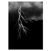 Fotografie Lightning streaks on gloomy cloudy darkness, The-Vagabond, 30 × 40 cm