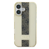 Guess IML Middle 4G Stripe Zadní Kryt pro iPhone 16 Brown