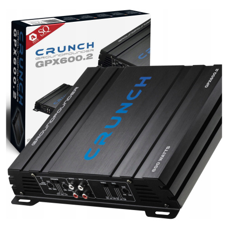 Výkonný zesilovač Crunch GPX600.2 300W Rms v můstku 2 kanály 2 x 150 W Rms