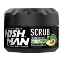 Nishman Scrub Avocado Moisturizing Effect - pleťový peeling s avokádovým výživným efektem, 300 m