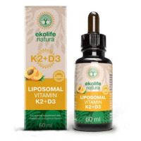 Ekolife Natura Lipozomální Vitamín K2 + D3 60 ml