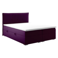 Čalouněná postel Violet 180x200, fialová, vč. matrace a topperu