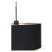 Moderní závěsná lampa černá se zlatým duo stínem 47 cm - Combi