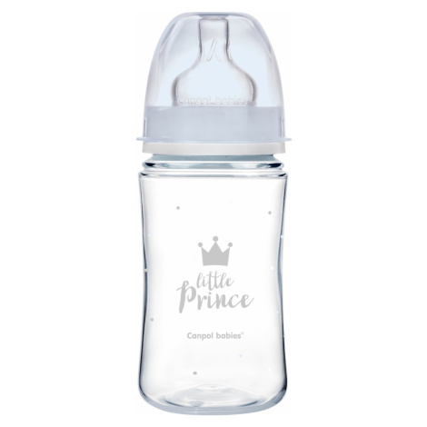 CANPOL BABIES Láhev se širokým hrdlem Royal Baby 240 ml modrá