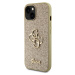 Guess PU Fixed Glitter 4G Metal Logo kryt iPhone 13 zlatý