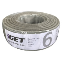 iGET Síťový kabel CAT6 UTP PVC Eca 100m/role