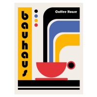 Ilustrace Bauhaus Coffee House, Retrodrome, 30 × 40 cm