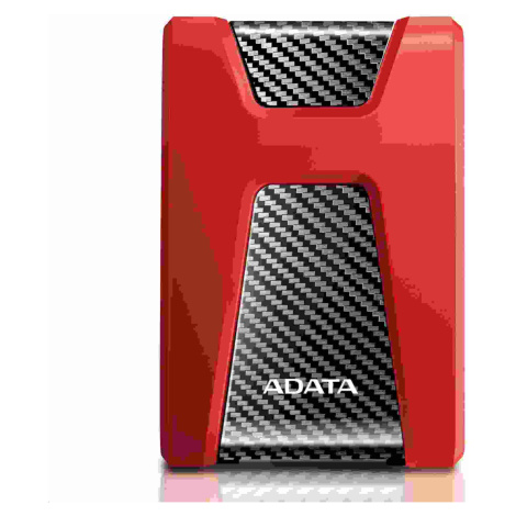 ADATA Externí HDD 2TB 2, 5\" USB 3.1 DashDrive Durable HD650, červený (gumový, nárazu odolný)