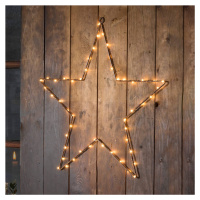 Konstsmide Christmas LED kovová hvězda s časovačem, měď