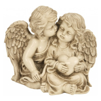 PROHOME - Andělé sedící se srdcem 21,5cm