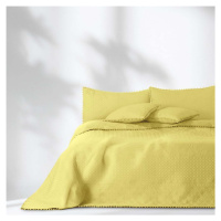Žlutý přehoz na postel AmeliaHome Meadore, 220 x 240 cm